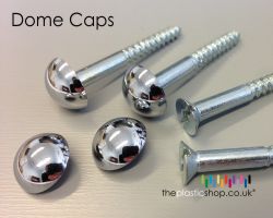 Mirror Screws with Polished Dome Caps